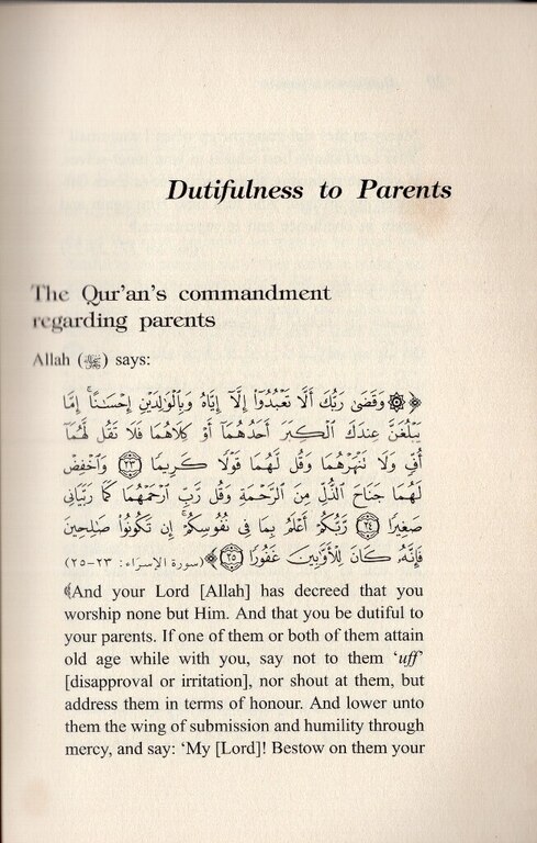 Dutifulness To Parents